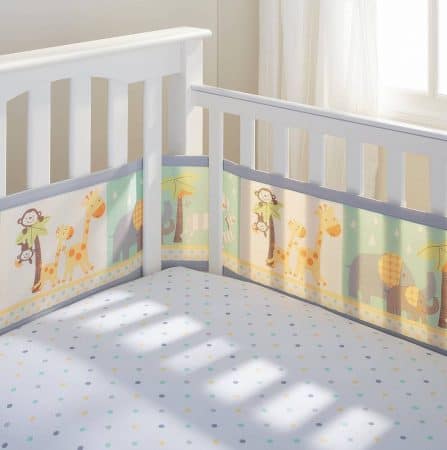 BreathableBaby printed mesh crib bumpet