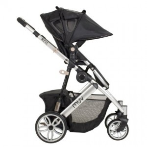 Satin Black/Cabernet Muv Baby Trend Reis Stroller 