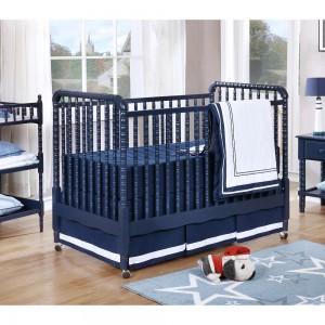 Shermag Jenny Lind Crib, Navy Blue