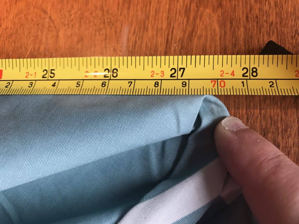 Pinzon crib sheet measure before