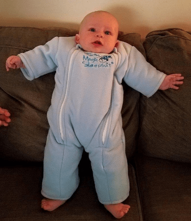 padded baby sleepsuit