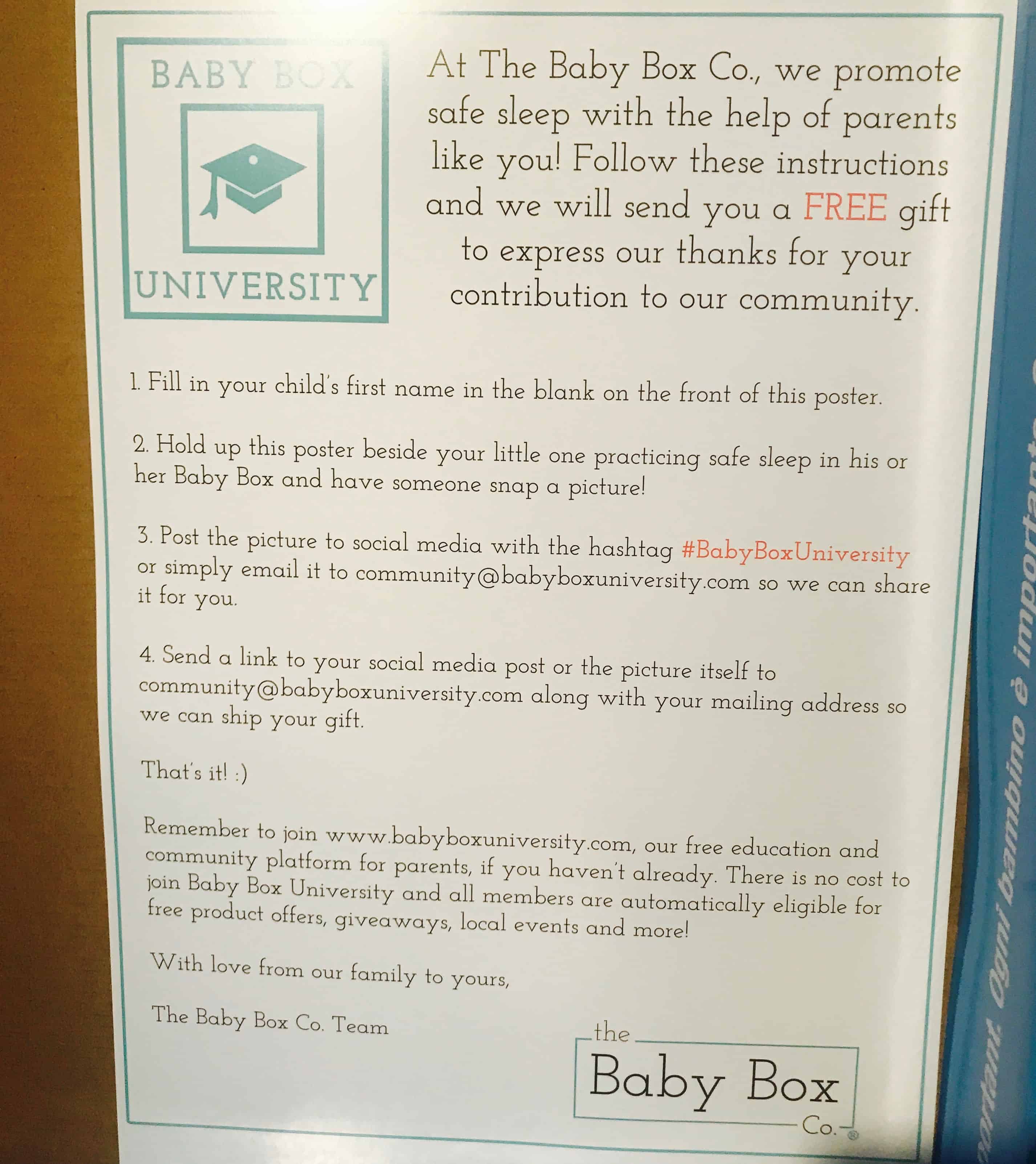 baby box co free gift
