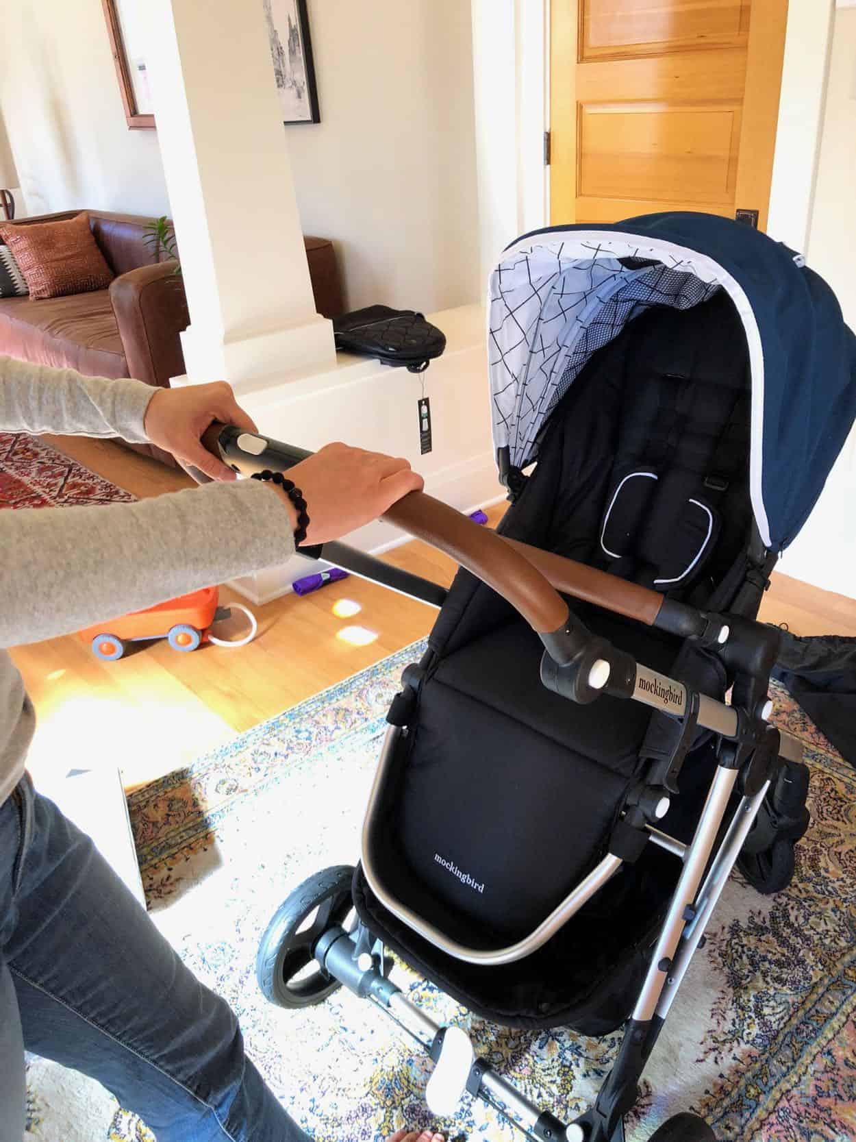 strollers with leather handles