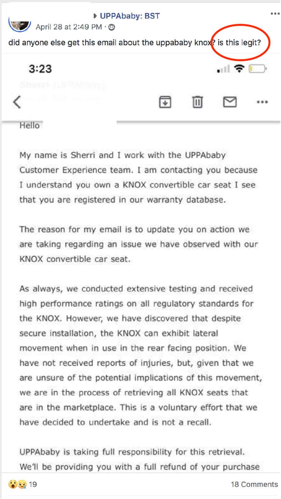 Ghost Recalls: UPPAbaby's Semi-Secret Knox Car Seat Recall Sparks Confusion, Concern is this legit?
