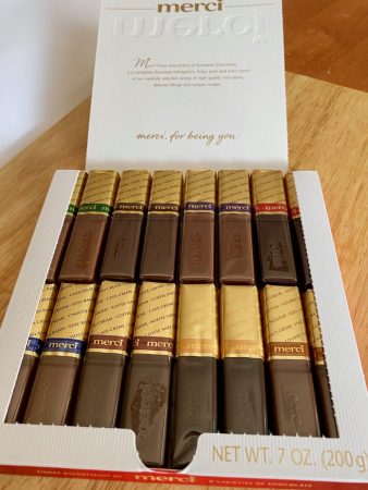 Best European Chocolate Gift MERCI box open